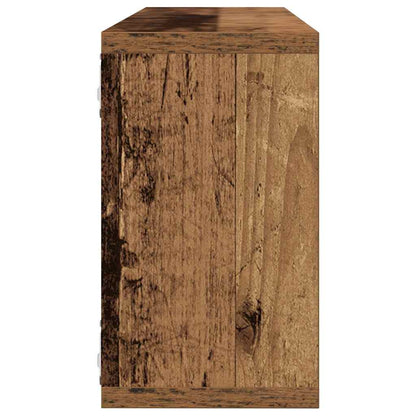 Wandregal 2 pcs Altes Holz 80 x 15 x 26 cm Holzwerkstoff