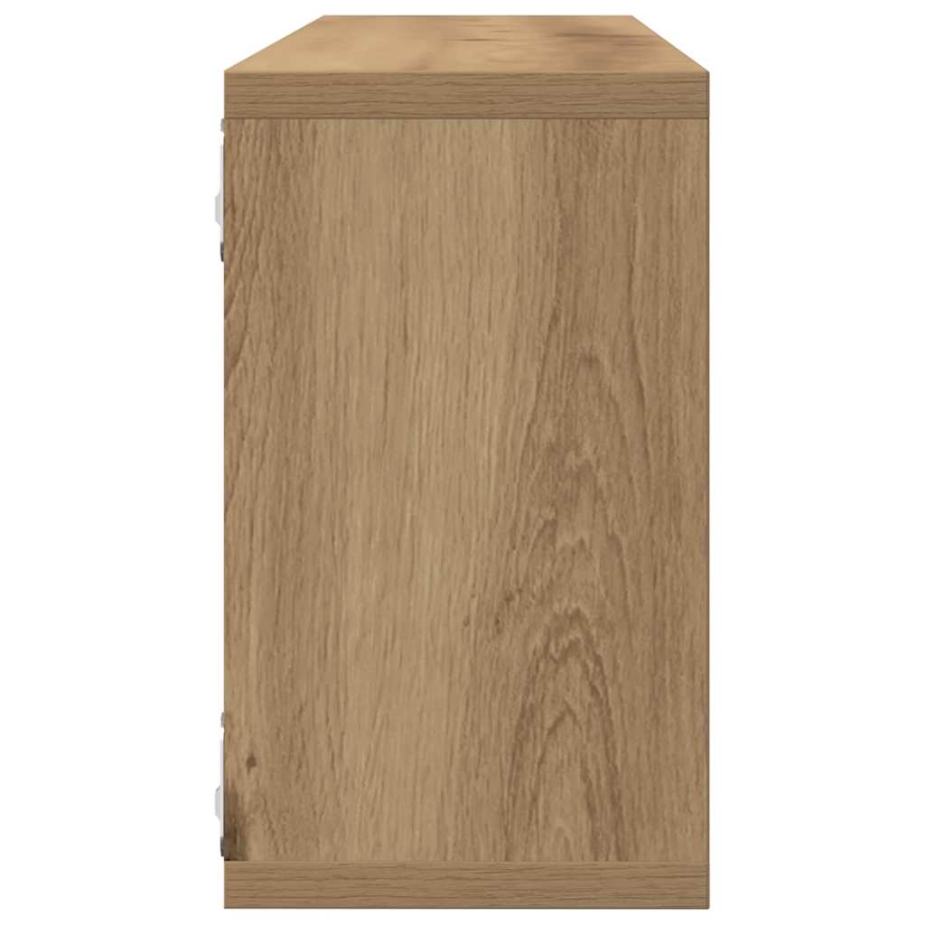 Wandregal mit Regal 2 pcs Handwerklich gefertigter Eichenholz