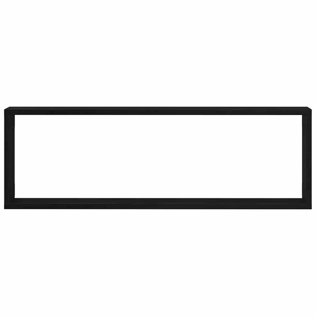 Wandregal 2 pcs Schwarz Eiche 80 x 15 x 26 cm Holzwerkstoff