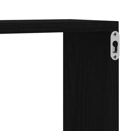 Wandregale 2 pcs Schwarze Eiche 60 x 15 x 23 cm Holzwerkstoff