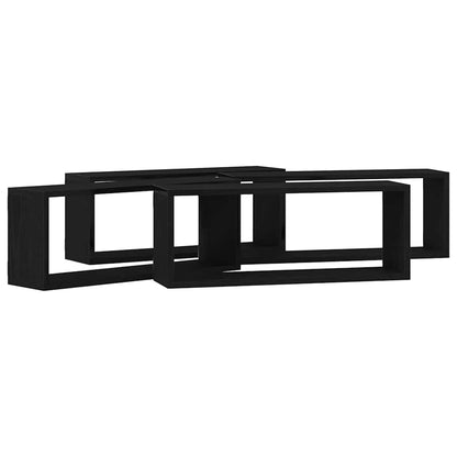 Wandregale 4 pcs Schwarze Eiche 60 x 15 x 23 cm Holzwerkstoff