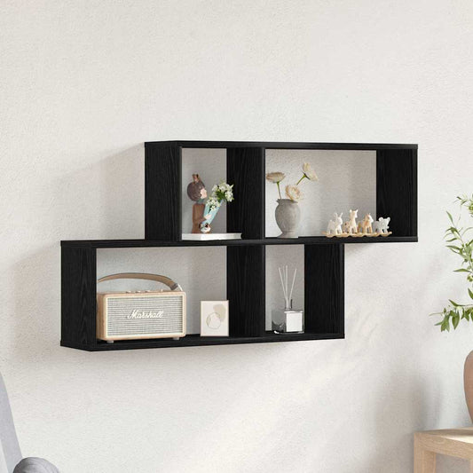 Wandregal Schwarze Eiche 76 x 15 x 53 cm Holzwerkstoff