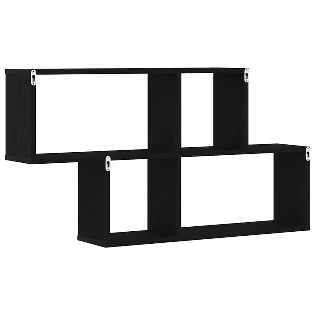 Wandregal Schwarze Eiche 76 x 15 x 53 cm Holzwerkstoff