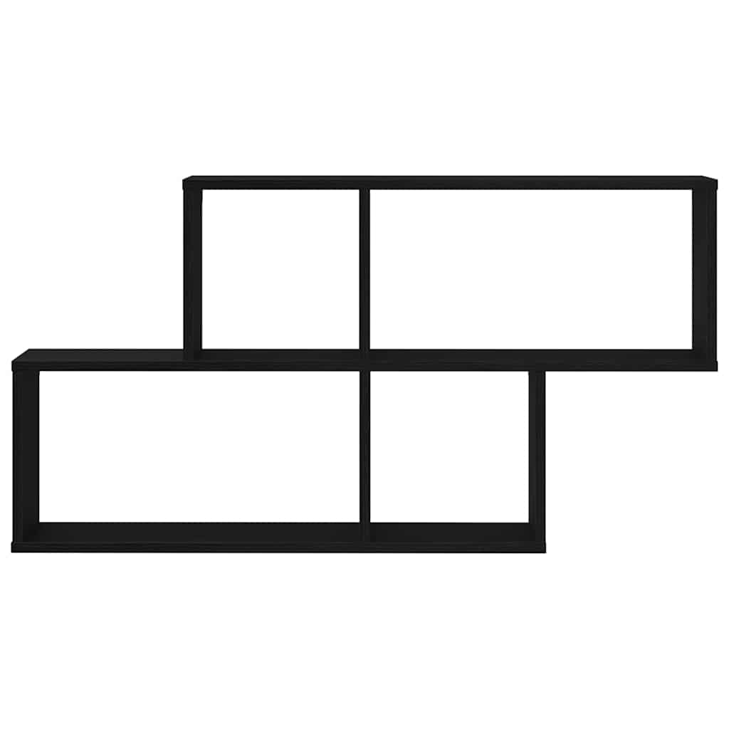 Wandregal Schwarze Eiche 76 x 15 x 53 cm Holzwerkstoff