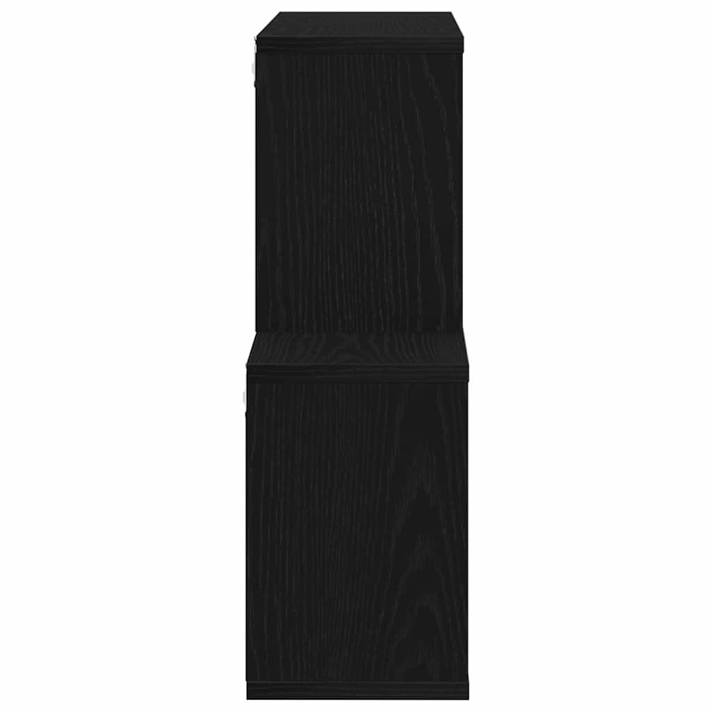 Wandregal Schwarze Eiche 76 x 15 x 53 cm Holzwerkstoff