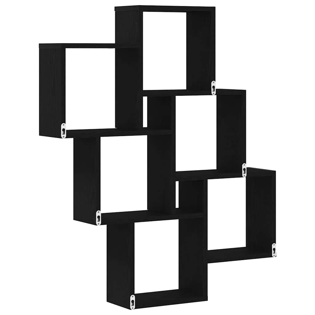 Wandregal Schwarze Eiche 78 x 15 x 92 cm Holzwerkstoff