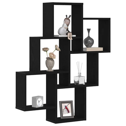Wandregal Schwarze Eiche 78 x 15 x 92 cm Holzwerkstoff
