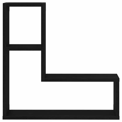 Wandregale 2 pcs Schwarze Eiche 50 x 15 x 85 cm Holzwerkstoff