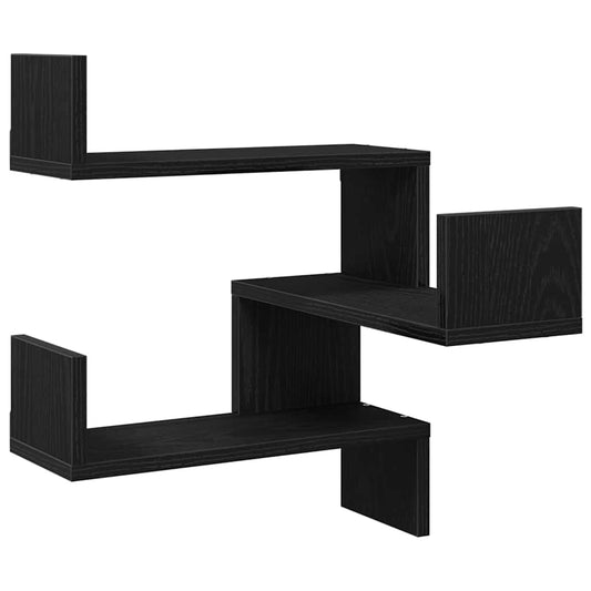 Wand-Eckregal Schwarze Eiche 40 x 40 x 49,5 cm Holzwerkstoff