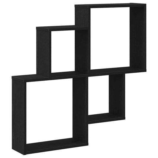 Wandwürfelregal Schwarze Eiche 80 x 15 x 78,5 cm Holzwerkstoff
