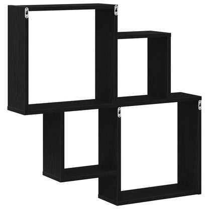 Wandwürfelregal Schwarze Eiche 80 x 15 x 78,5 cm Holzwerkstoff