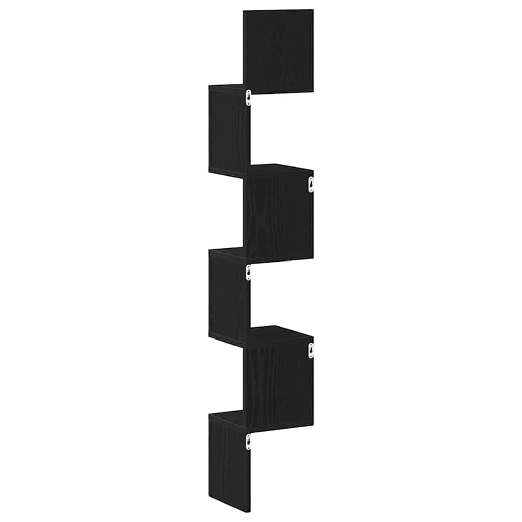Eckregal Schwarze Eiche 20 x 20 x 127.5 cm Holzwerkstoff