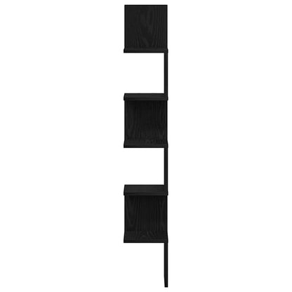 Eckregal Schwarze Eiche 20 x 20 x 127.5 cm Holzwerkstoff