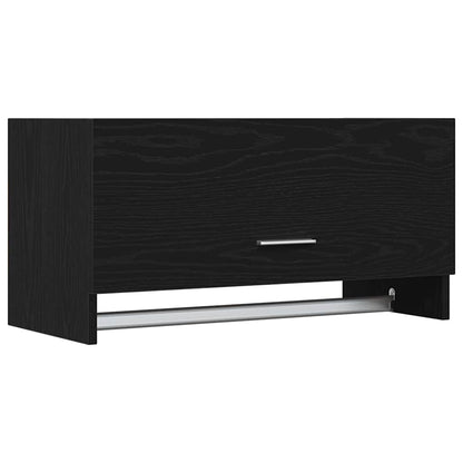 Kleiderschrank mit Tür Schwarz 70 x 32.5 x 35 cm Holzwerkstoff