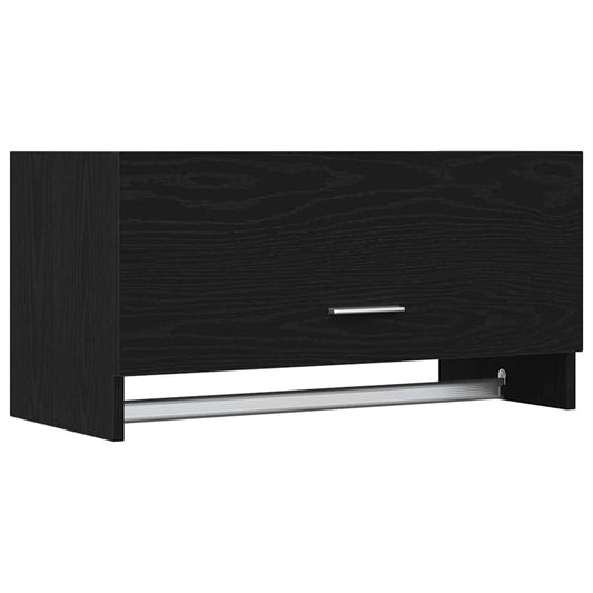 Kleiderschrank mit Tür Schwarz 70 x 32.5 x 35 cm Holzwerkstoff