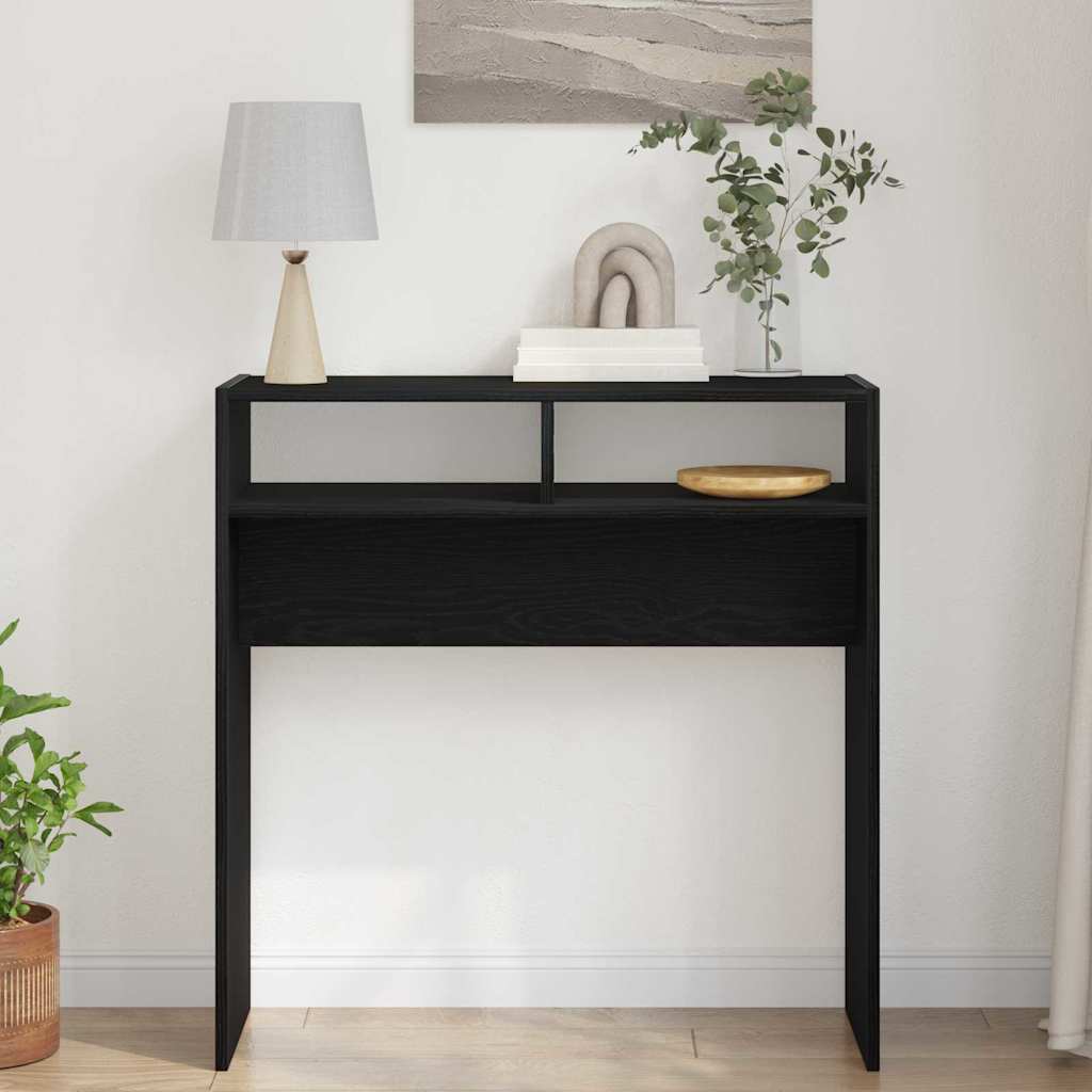 Konsolentisch Schwarze Eiche 78 x 30 x 80 cm Holzwerkstoff