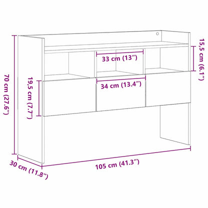 Sideboard mit Schubladen Schwarz 105 x 30 x 70 cm Holzwerkstoff