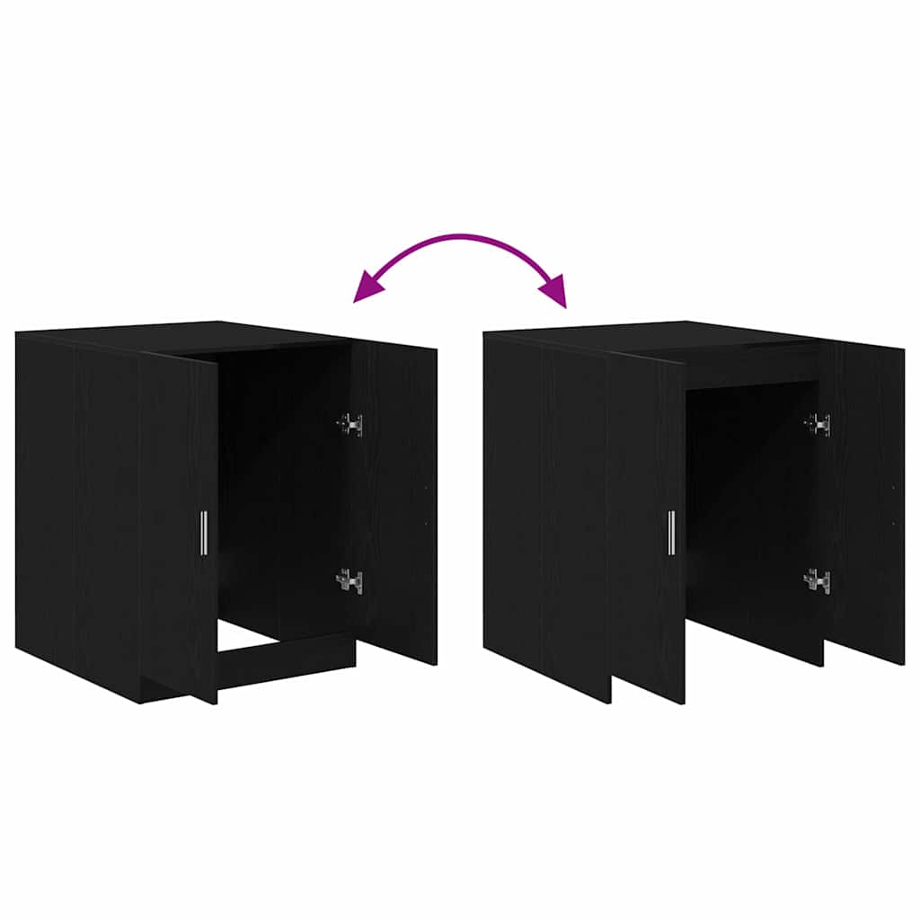 Waschmaschinenschrank Schwarze Eiche 70.5 x 71.5 x 91.5 cm