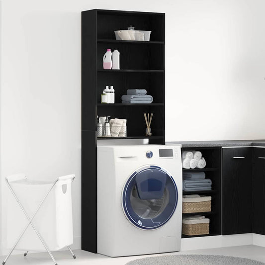 Waschmaschinenschrank Schwarze Eiche 64 x 24 x 190 cm