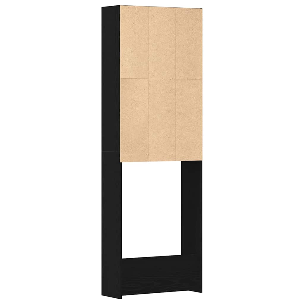 Waschmaschinenschrank Schwarze Eiche 64 x 24 x 190 cm
