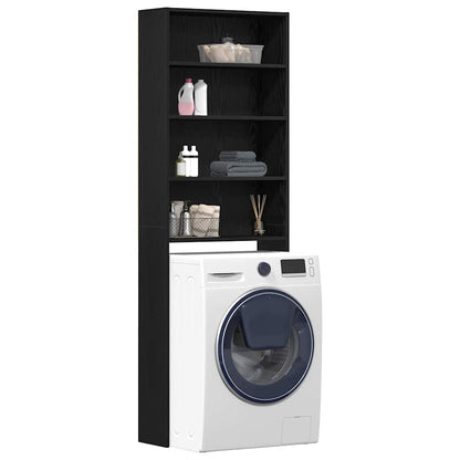 Waschmaschinenschrank Schwarze Eiche 64 x 24 x 190 cm