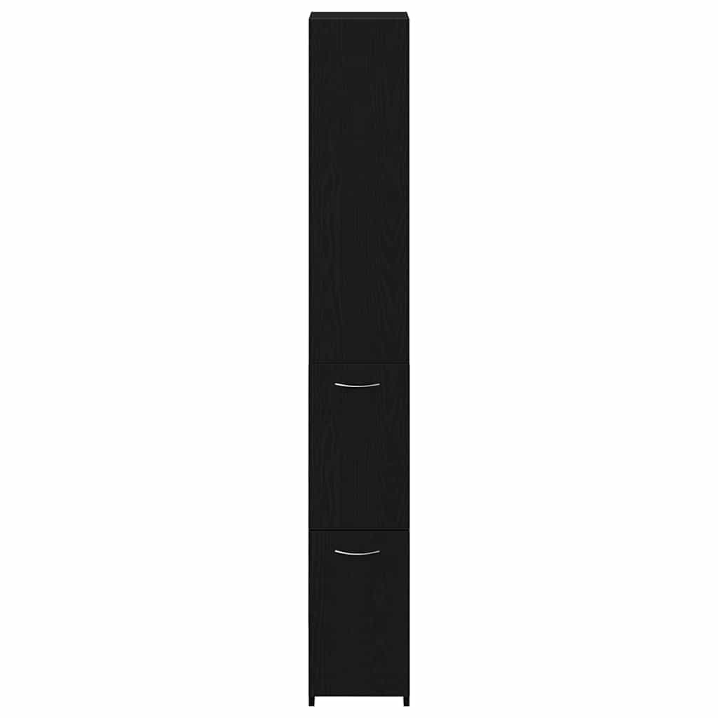 Badezimmerschrank Schwarze Eiche 25 x 25 x 170 cm Holzwerkstoff