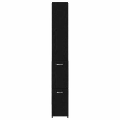 Badezimmerschrank Schwarze Eiche 25 x 25 x 170 cm Holzwerkstoff