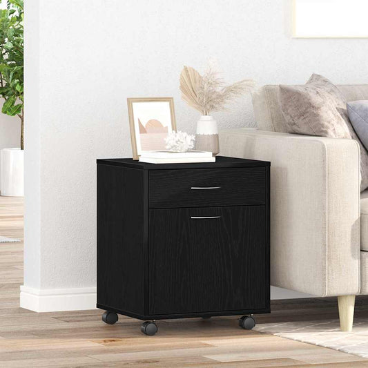 Rollschrank Schwarze Eiche 45 x 38 x 54 cm Holzwerkstoff