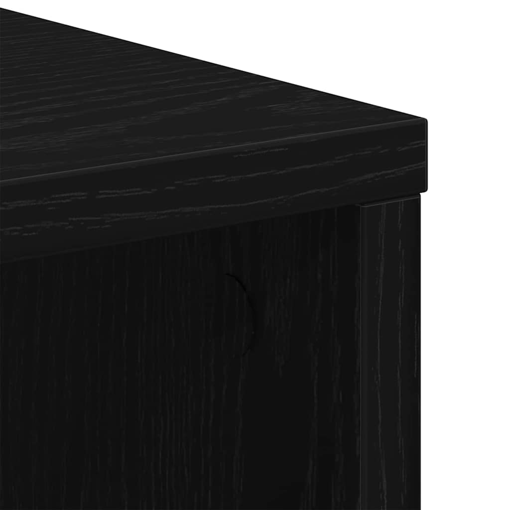 Aufbewahrungsschrank mit Rad Schwarze Eiche 60 x 53 x 72,5 cm