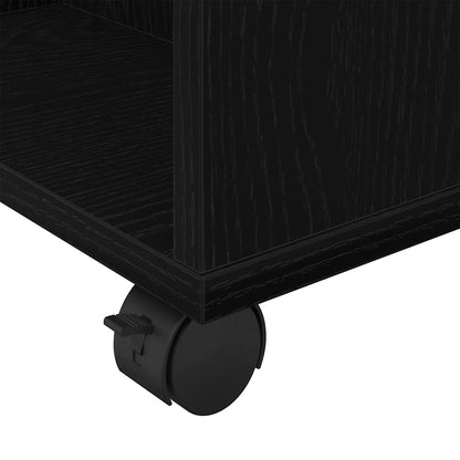 Aufbewahrungsschrank mit Rad Schwarze Eiche 60 x 53 x 72,5 cm