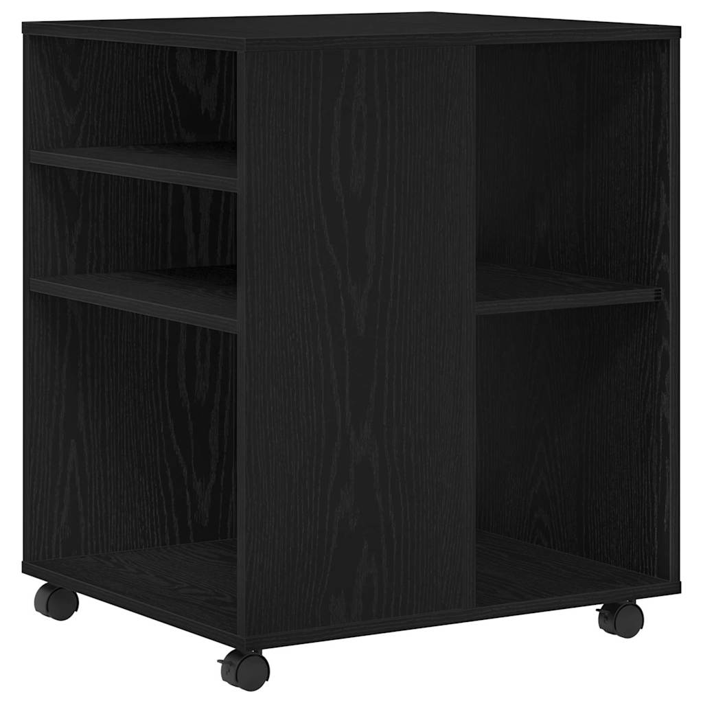 Aufbewahrungsschrank mit Rad Schwarze Eiche 60 x 53 x 72,5 cm