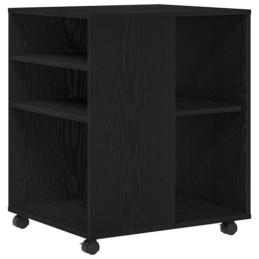 Aufbewahrungsschrank mit Rad Schwarze Eiche 60 x 53 x 72,5 cm