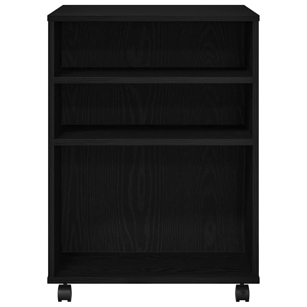 Aufbewahrungsschrank mit Rad Schwarze Eiche 60 x 53 x 72,5 cm
