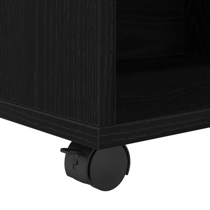 Aufbewahrungsschrank mit Rad Schwarze Eiche 46 x 36 x 59 cm