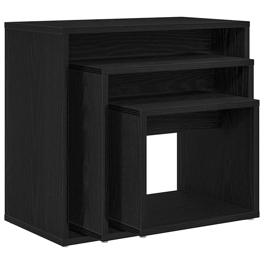Nestingtisch 3 pcs Schwarze Eiche 55 x 30 x 50 cm Holzwerkstoff