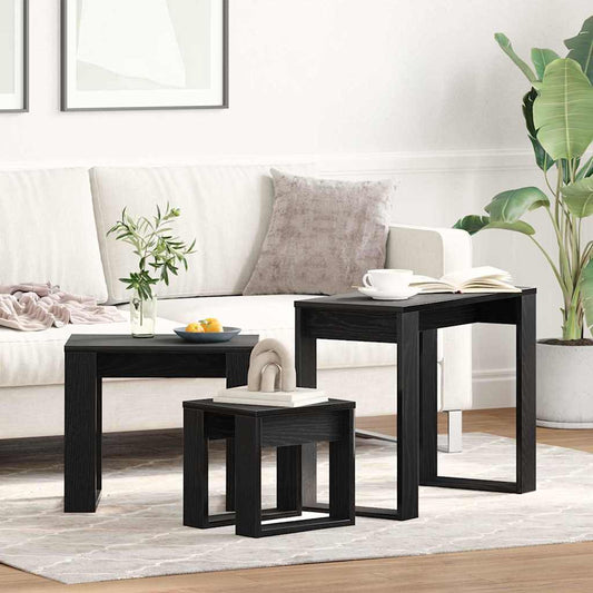Nestingtisch 3 pcs Schwarze Eiche 61 x 28 x 47 cm Holzwerkstoff