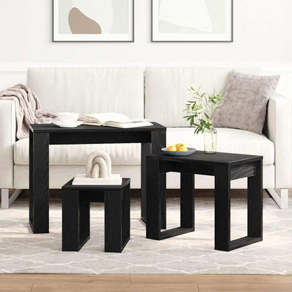 Nestingtisch 3 pcs Schwarze Eiche 61 x 28 x 47 cm Holzwerkstoff