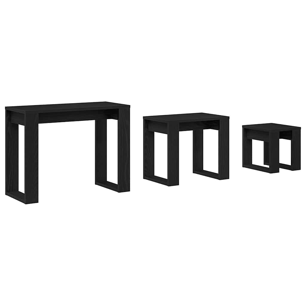 Nestingtisch 3 pcs Schwarze Eiche 61 x 28 x 47 cm Holzwerkstoff