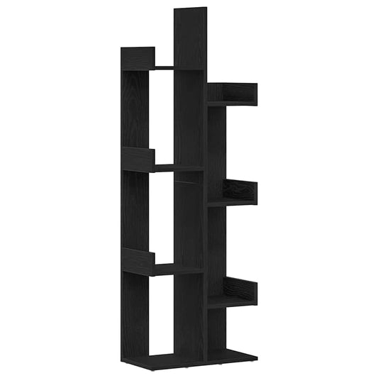 Bücherregal Schwarze Eiche 48 x 25.5 x 140 cm Holzwerkstoff