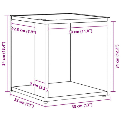 Eckregale Schwarze Eiche 33 x 33 x 34.5 cm Holzwerkstoff