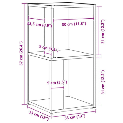 Eckregale Schwarze Eiche 33 x 33 x 67 cm Holzwerkstoff