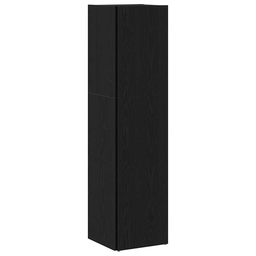 Eckregale Schwarze Eiche 33 x 33 x 132 cm Holzwerkstoff