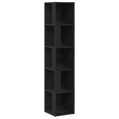 Eckregale Schwarze Eiche 33 x 33 x 164.5 cm Holzwerkstoff