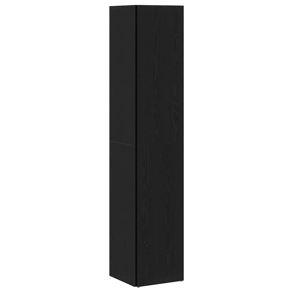Eckregale Schwarze Eiche 33 x 33 x 164.5 cm Holzwerkstoff