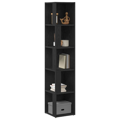 Eckregale Schwarze Eiche 33 x 33 x 164.5 cm Holzwerkstoff