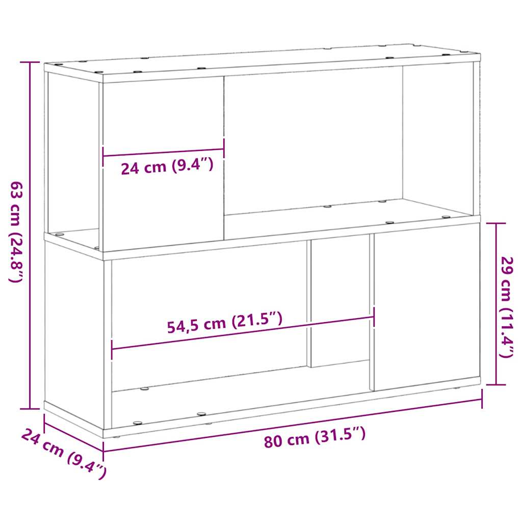 Unterhaltungszentrum Schwarz 80 x 24 x 63 cm Holzwerkstoff
