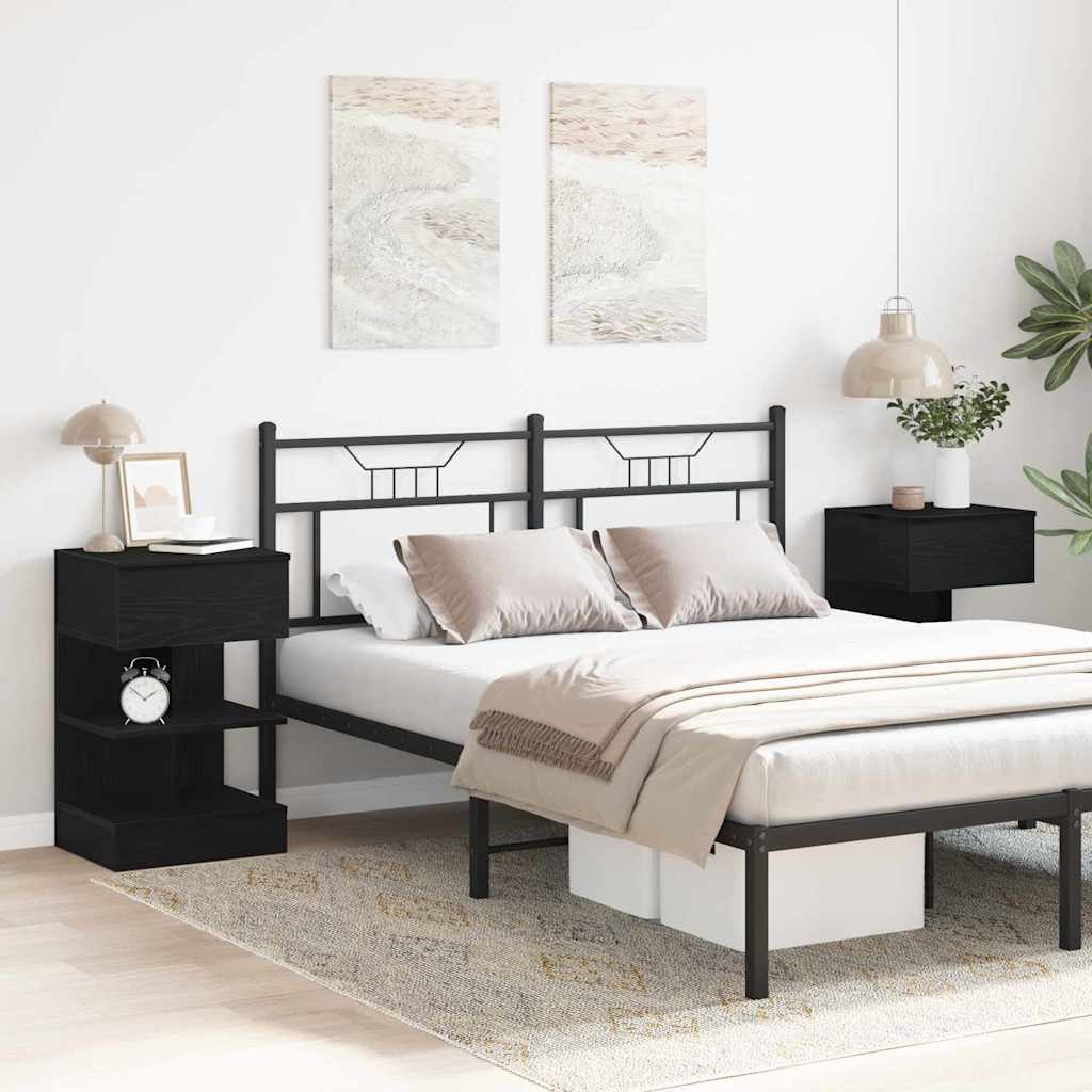 Nachttisch 2 pcs Schwarze Eiche 40 x 35 x 65 cm Holzwerkstoff