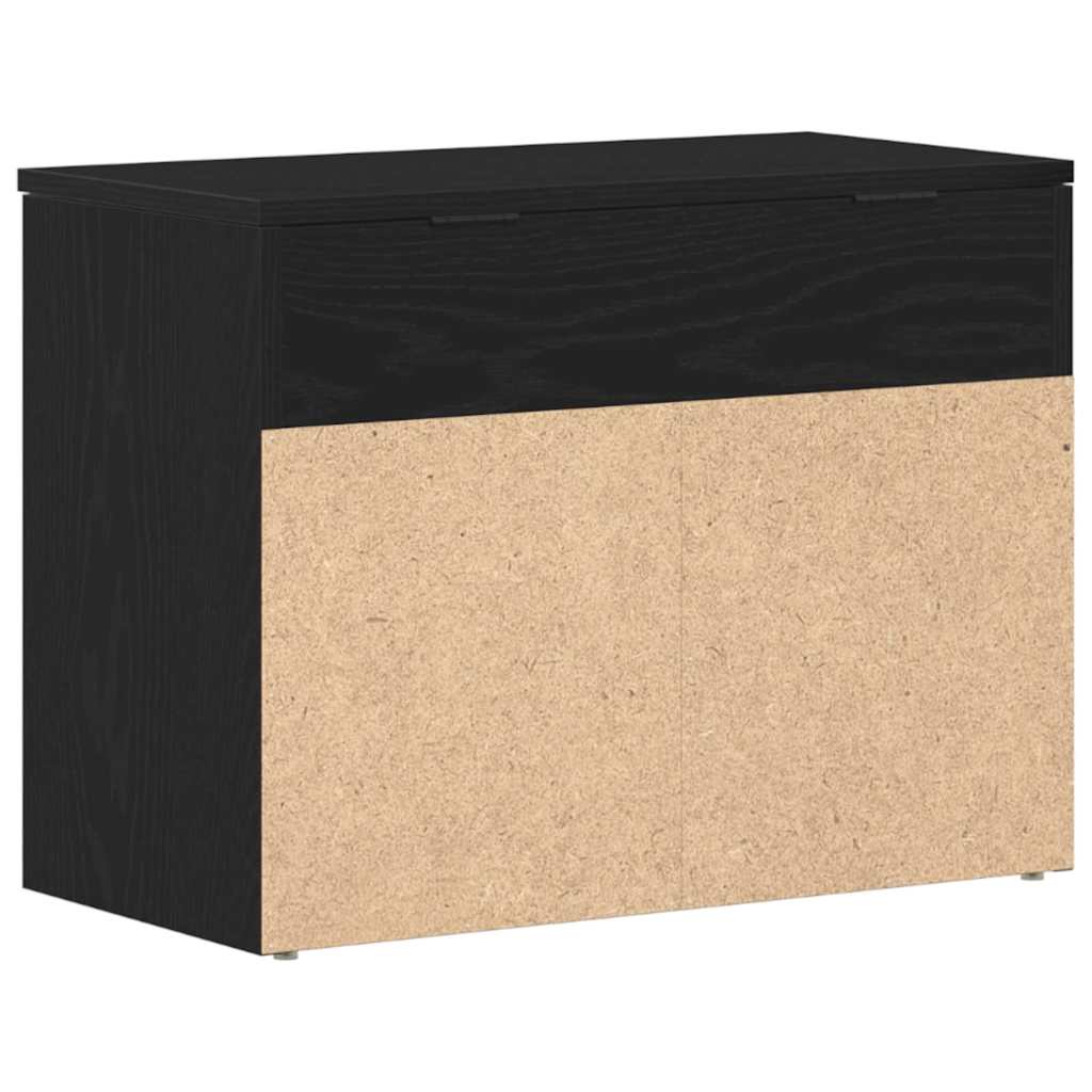 Schuhbank Schwarz Eichen-Optik 60 x 30 x 45 cm Holzwerkstoff