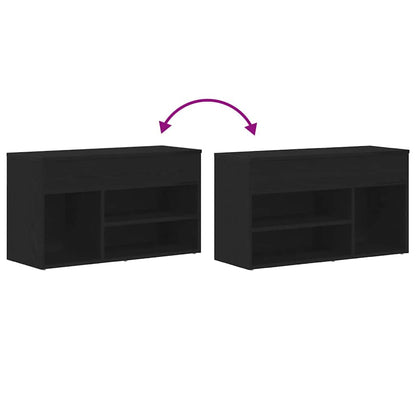 Schuhbank Schwarze Eiche 60 x 30 x 45 cm Holzwerkstoff
