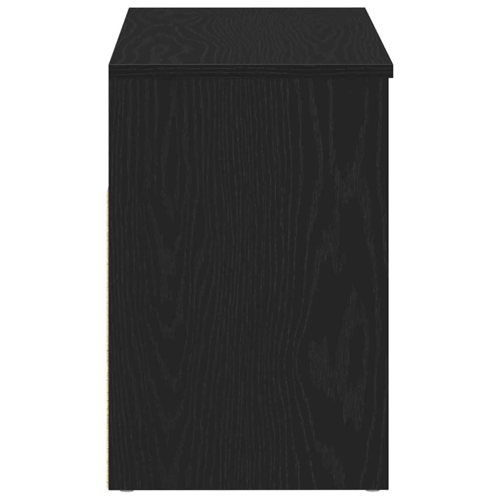 Schuhbank Schwarze Eiche 60 x 30 x 45 cm Holzwerkstoff